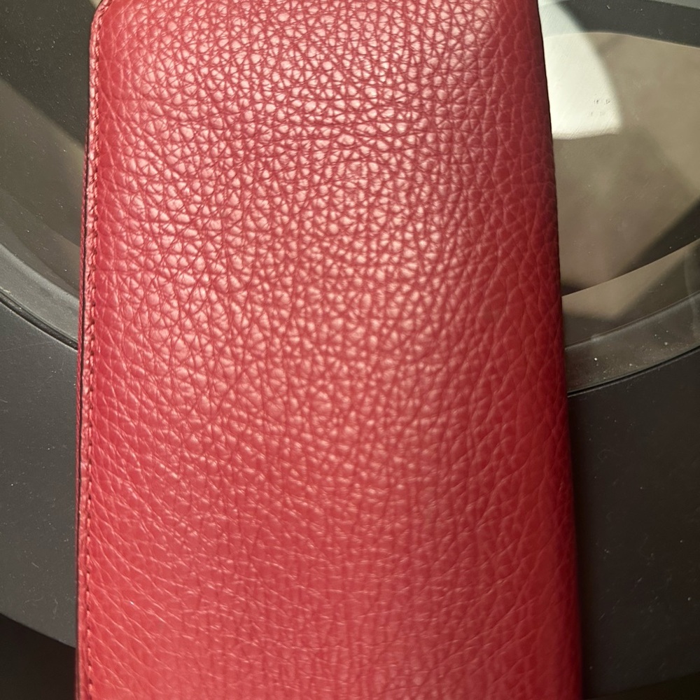 Coach Red Pebbled Leather Medium ID Zip Wallet New Without Tags Coach color 1941 - Picture 6 of 13